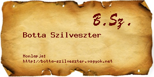 Botta Szilveszter névjegykártya