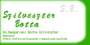 szilveszter botta business card